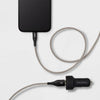 heyday 6' Lightning to USB-A Cable 2-Port 3.1A Car Charger