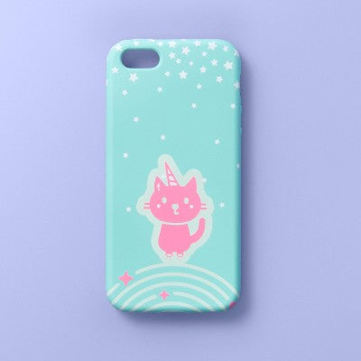 Apple iPhone 5/5s/SE Case - More Than Magic - Teal/Pink Kitty Corn