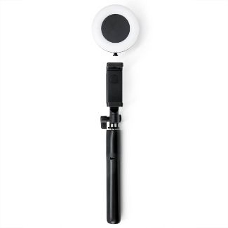ReTrak Tripod Selfie Stick with LED Ring Light - Black
