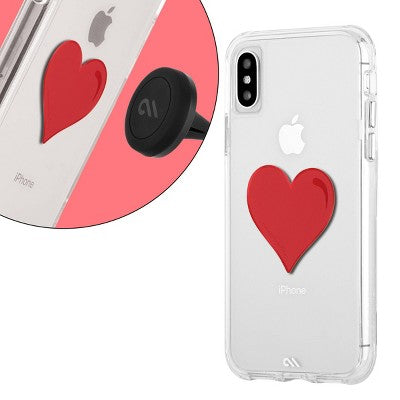 Case-Mate Car Vent Mount (with Magnetic Sticker) - Red Heart