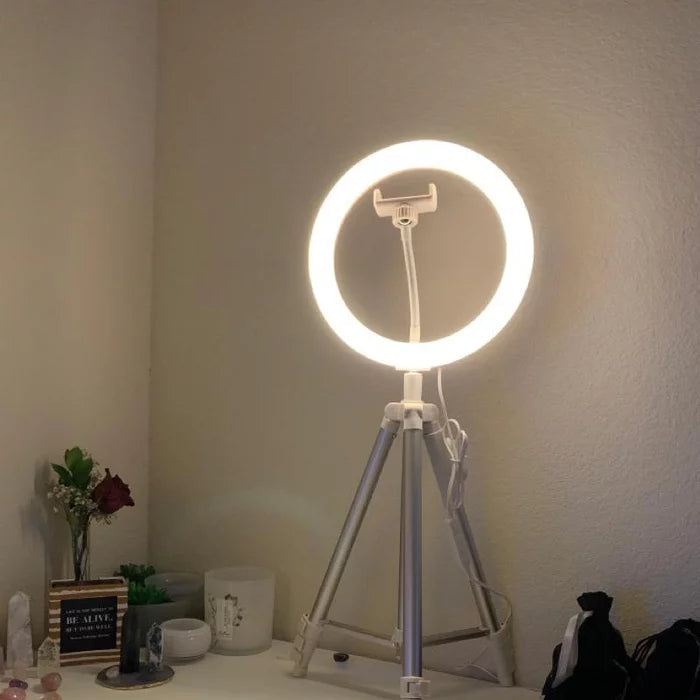 heyday Ring Light with Tripod - Stone White