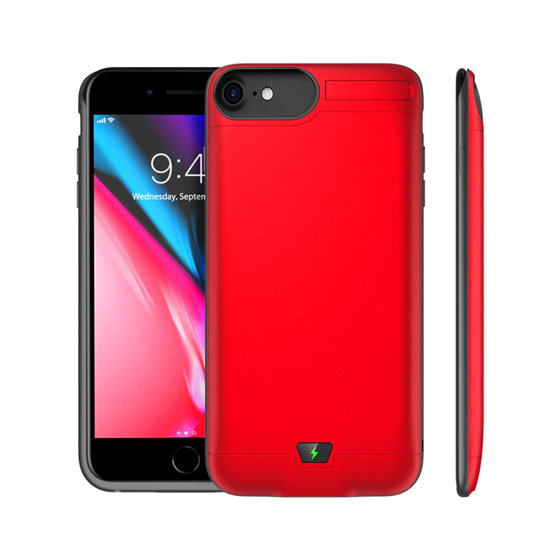 iPhone 8/7/6s/6 PLUS Portable Slim Protective Charging Case 5500mAh (RED)