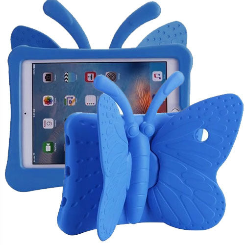 iPad 2/3/4 Butterfly Shockproof Kids Case- LIGHT BLUE