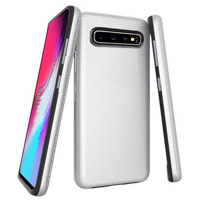 Galaxy S10 5G Shock Absorption Protective Dual Layer Case - SILVER