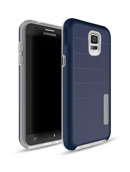 Galaxy S5 Innovative Hybrid Design Dual Pro Case- Dark Blue