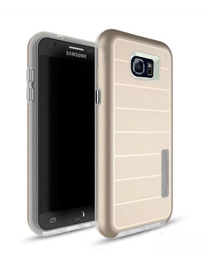 Galaxy S6 Innovative Hybrid Design Dual Pro Case- Gold