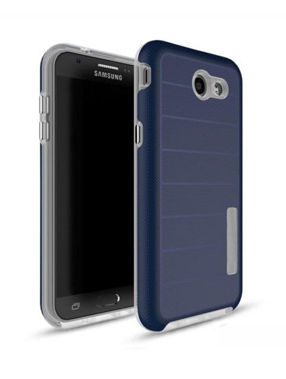 Galaxy S7 Innovative Hybrid Design Dual Pro Case Cover - Dark Blue