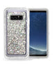 Galaxy S8 Plus Protective Glitter Liquid Defender Bumper Case-SILVER