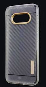 Galaxy S8 Transparent Carbon Texture Slim Case - GOLD