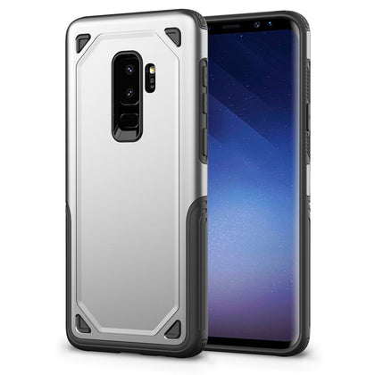 Galaxy S9 Armor Dual Layer Impact Shockproof Cover-SILVER