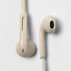heyday™ Wired Earbuds - Ivory White Metallic