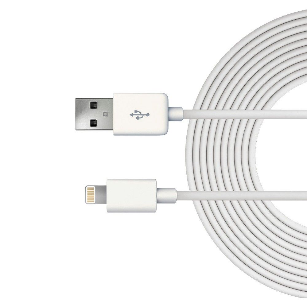 Just Wireless 10' Apple Lightning to USB-A Cable - White