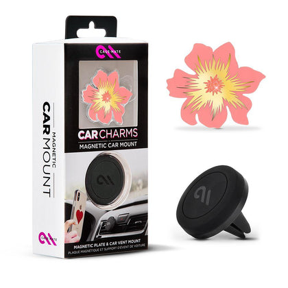 Case-Mate Car Vent Mount (with Magnetic Sticker) - Coral Flower