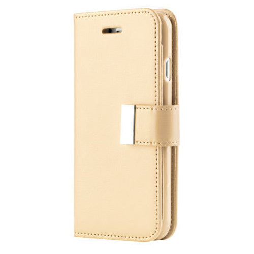 Galaxy A71 Design Wallet with Extra Pocket Case - GOLD