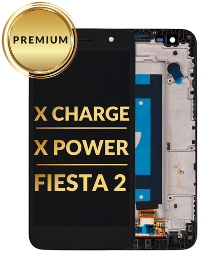 LG X Power 2/X Charge/Fiesta 2 LCD Assembly w/Frame (BLACK) (Premium/Refurbished
