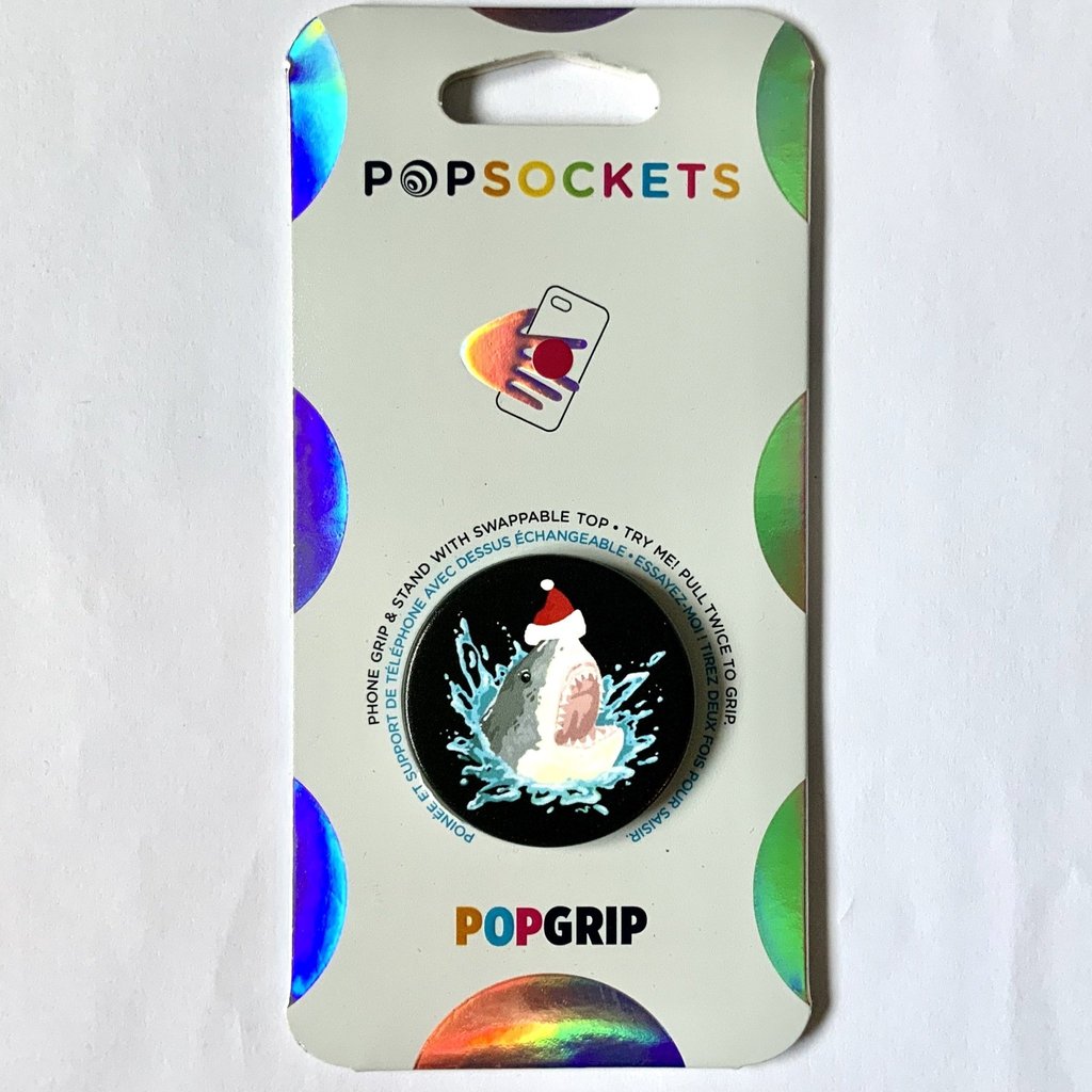 PopSockets PopGrip Cell Phone Grip & Stand - Shark Ate Santa