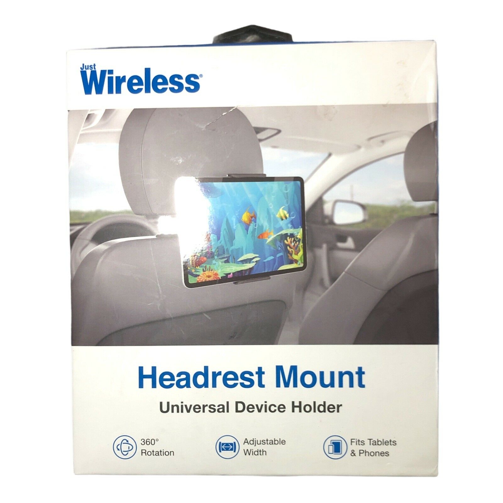 Just Wireless Car Headrest Mount - Black