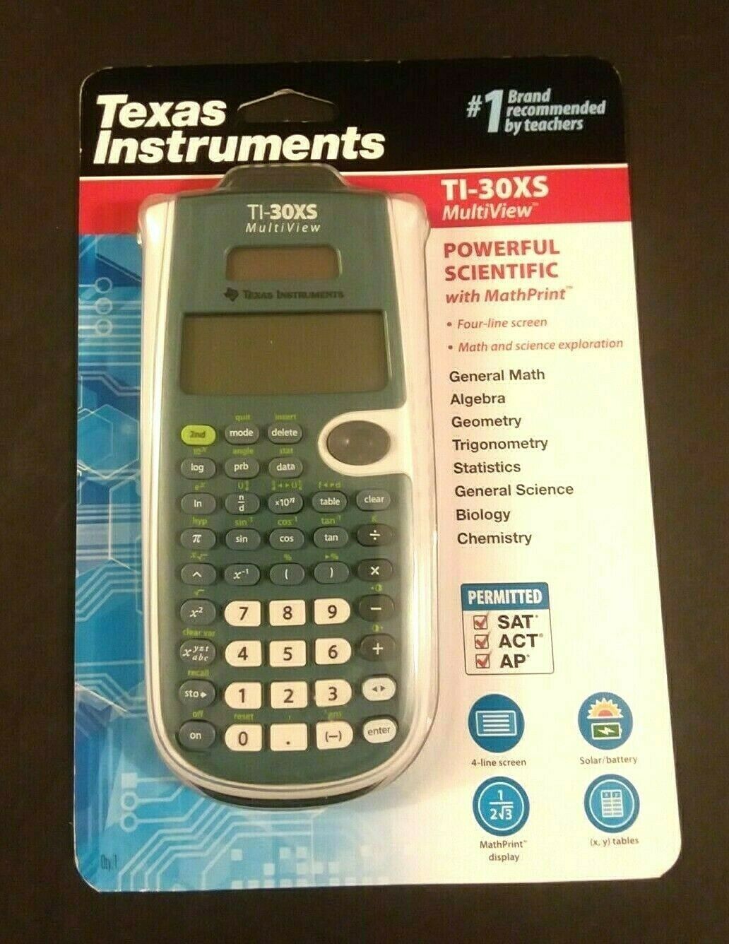 Texas Instruments TI-30XS MultiView Scientific Calculator, 16-Dig 033317190379