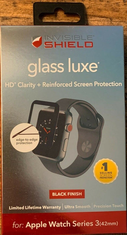 ZAGG InvisibleShield Glass Luxe Apple Watch Series 3 (42mm) - Black Finish
