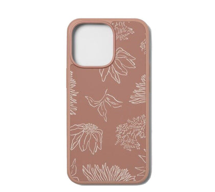heyday Apple iPhone 13 Pro Printed Hard Shell Case Floral Warm Taupe