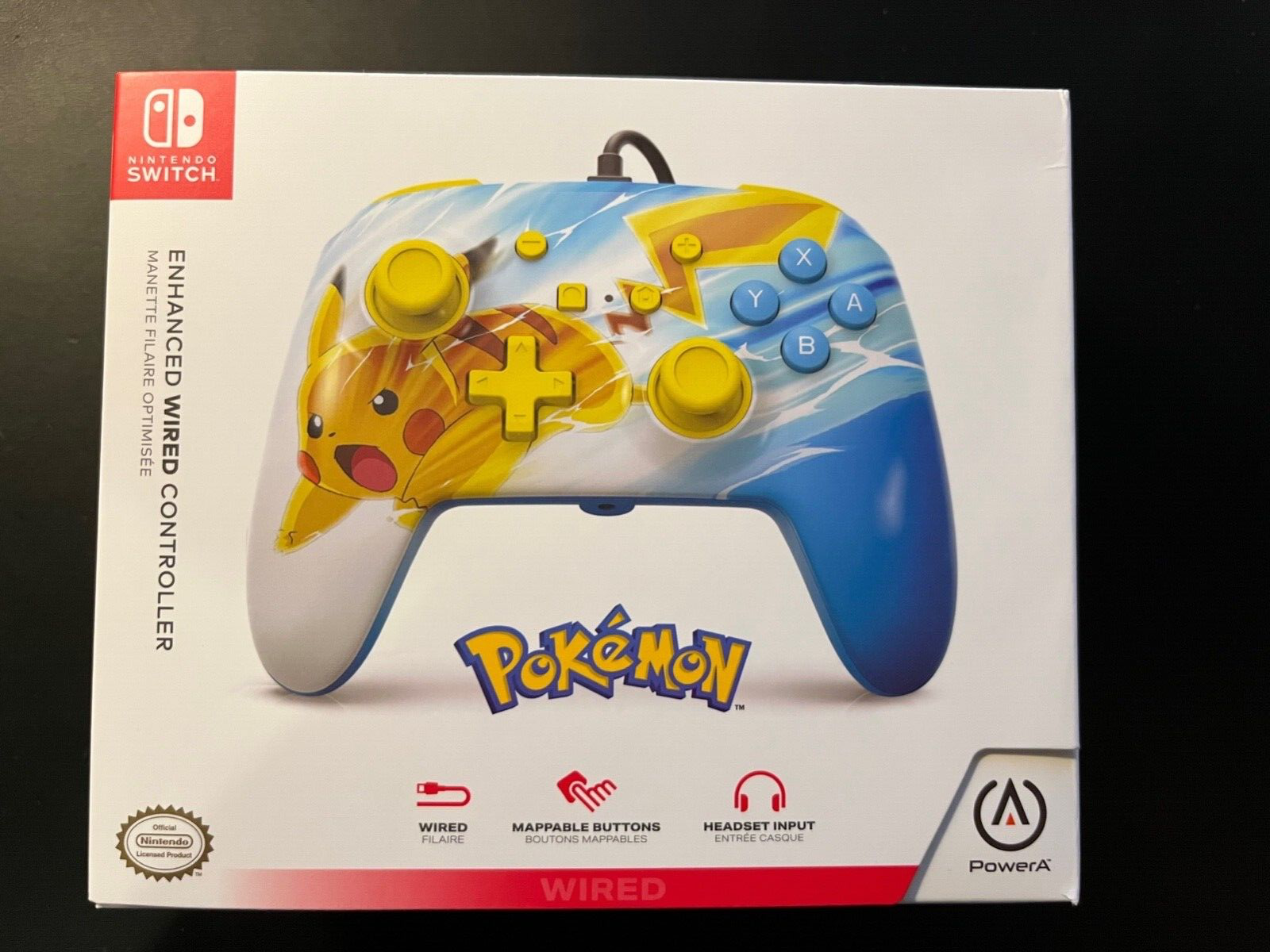 PowerA Enhanced Wired Controller for Nintendo Switch Pokemon Pikachu Charge Sealed