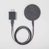 Heyday Wireless Charging Pad Puck Qi Enabled Gunmetal Gray Fabric Cover A012