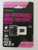 Infinitive 32 GB MicroSDXC High Performance Mobile Memory Card with Adaptor