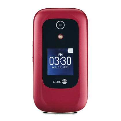Doro 7050 - DFC-0180 - Burgundy/White (Consumer Cellular) Unlocked Flip Phone RB