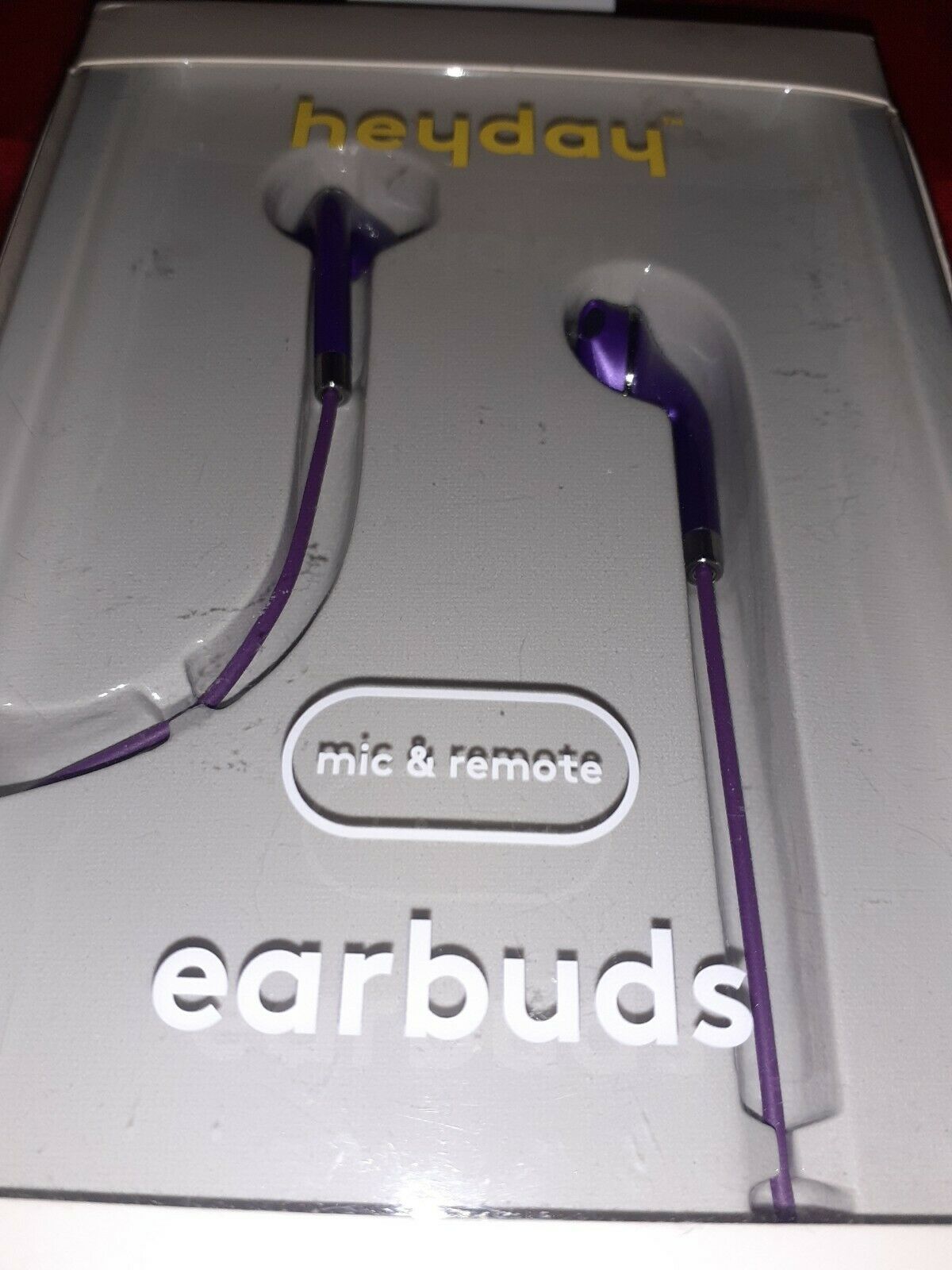 Heyday Wired Earbuds Mic and Remote Dark Purple