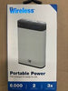 Just Wireless 2-Port USB 6,000mAh Portable Power Bank - Silver