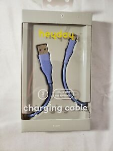 heyday™ 3' USB-C to USB-A PVC Round Cable - Bicycle Blue