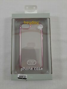 Heyday Apple iPhone SE (2nd gen)/8/7/6s/6 Clear Case with Bumper Frame - Rose Gold 