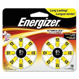 Energizer 16pk 10 Hearing Aid Batteries Yellow 