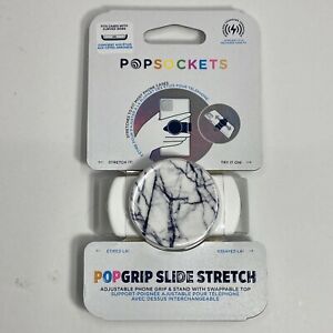 PopSockets PopGrip Slide Stretch - Dove White Marble 
