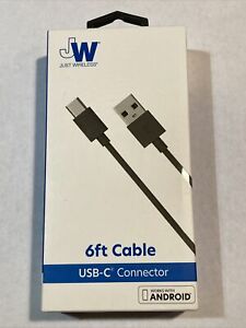 Just Wireless 6ft TPU Type-C to USB-A Cable - Gray 