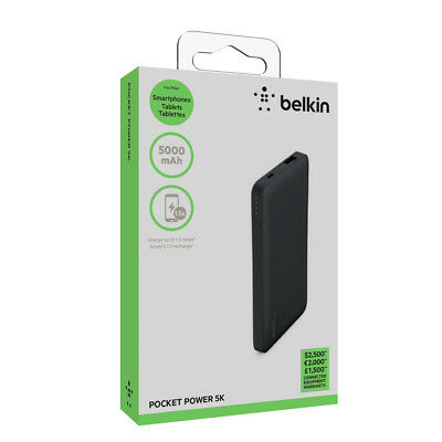 Belkin Pocket Power 5000mAh Power Bank - Black 