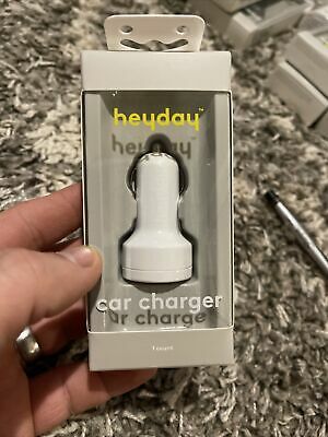 Heyday 2-Port USB (2.1A/1A) Car Charger - White 