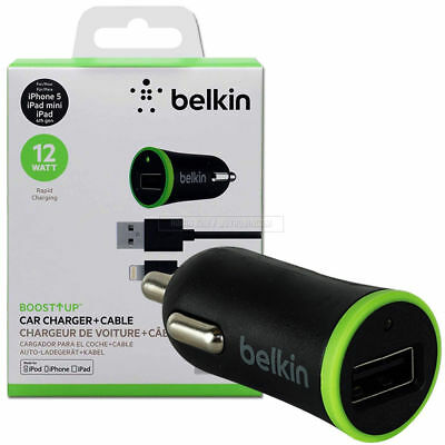 Belkin  2.1A Car Charger Bundle with 4'Wired Lightning Cable