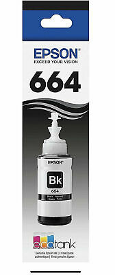 Epson Ecotank 664 Single Ink Bottle - Black (EPST664120) 