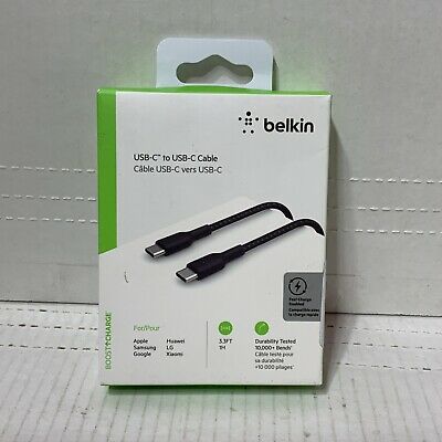 Belkin 3.3' (1M) braided strap USB-C to USB-C cable - Black 