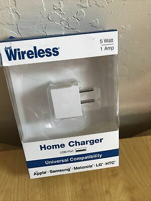Just Wireless 1.0A/5W 1-Port USB-A Home Charger - White 
