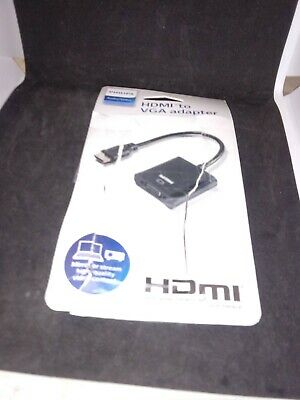 Philips HDMI to VGA Adapter - Black 