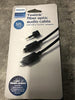 Philips 5' Toslink Digital Fiber Optic Cable with Mini Adapter - Black 