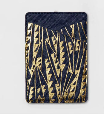 HeydayCell Phone Wallet Pocket - Art Deco Navy