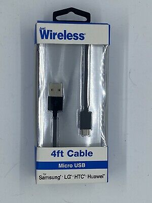 Just Wireless 4ft TPU Micro USB to USB-A Cable - Black 