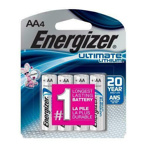 Energizer L91SBP-4 AA Batteries Ultimate Lithium (4 Count), (Pack of 1