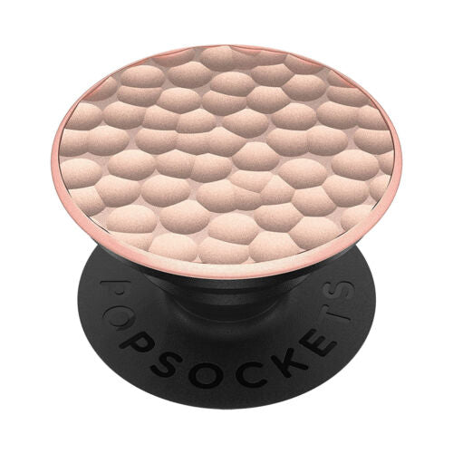PopSockets Phone Grip HAMMERED METAL ROSE GOLD LUXE Swappable Top