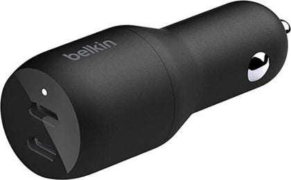 Belkin Boost Charge Dual USB-C Car Charger (36 Watts) - Black