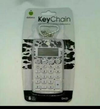 Datexx Key Chain Calculator - Black/White