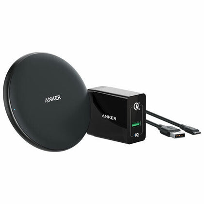 Anker Power Wave Wireless Charger Pad 10W QI Charging w/ Wall Charger for iPhone
